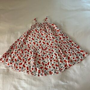 Sergent Major White Dress with Cherry Print girls size 6Y